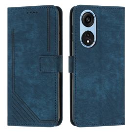 Custodia portafoglio con cinturino STRIPE Oppo A98 5G blu