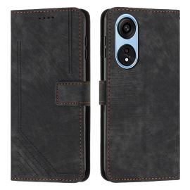 Custodia portafoglio con cinturino STRIPE Oppo A98 5G nero