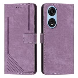 Custodia portafoglio con cinturino STRIPE Oppo A98 5G viola