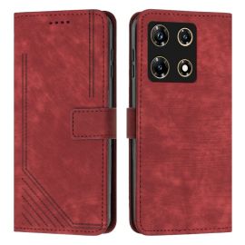 Custodia a portafoglio con cinturino STRIPE Infinix Note 30 Pro rosso