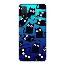 Cover in silicone ART Huawei P Smart 2020 BLACK CAT