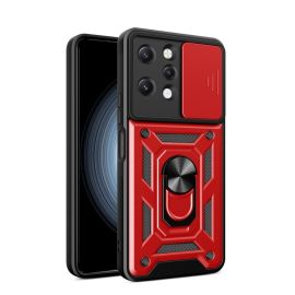RING CAMERA Cover con supporto per Xiaomi Redmi 12 rosso
