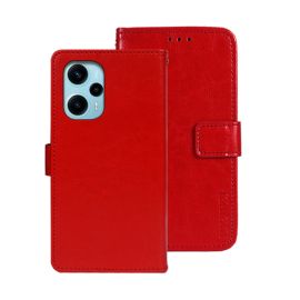 IDEWEI Custodia per portafoglio Xiaomi Poco F5 rossa