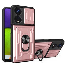 Cover RING CAMERA con supporto per Oppo A78 5G rosa