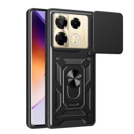 RING CAMERA Cover con supporto per Infinix Note 40 Pro / 40 Pro+ 5G nero