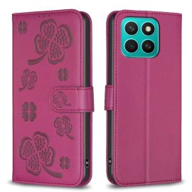 ART CLOVER Custodia a portafoglio per Honor X8c bordeaux