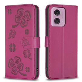 Cover a portafoglio ART C LOVE R per Motorola Moto G04 / G24 / G24 Power bordeaux