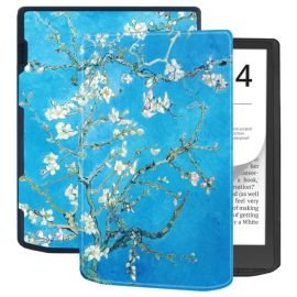 ART Custodia pieghevole per Pocketbook InkPad 4 743G / InkPad Color 3 743K3 / InkPad Color 2 743 APRICOT BLOSSOM