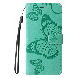 ART BUTTERFLY Custodia a portafoglio per Motorola Edge 50 Neo / ThinkPhone 25 verde