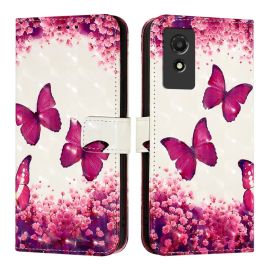 ART Copri portafoglio per TCL 501 PINK BUTTERFLY