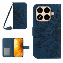 ART SUNFLOWER Custodia a portafoglio con cordino per Xiaomi 15T Pro blu
