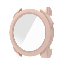 PC FULL COVER Cover in plastica con vetro per Garmin Fenix 8 AMOLED 47mm rosa