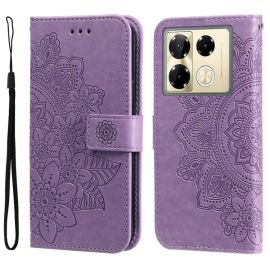 ART MANDALA Custodia a portafoglio per Infinix Note 40 Pro / 40 Pro+ 5G viola