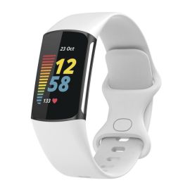 SILICONE Cinturino di ricambio bianco per Fitbit Charge 6 / Charge 5