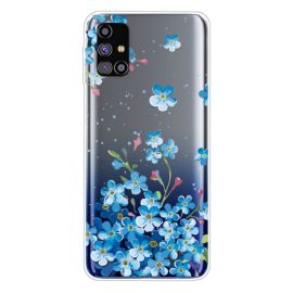 Cover ART Silicon Samsung Galaxy M31s BLUE FLOWER