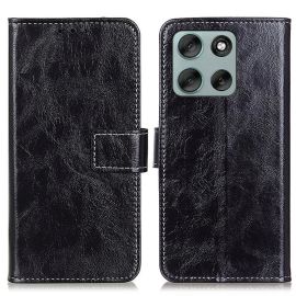 Custodia a portafoglio RETRO Motorola Moto G86 Power nera