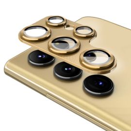 ENKAY ALU Vetro fotocamera per Samsung Galaxy S22 Ultra 5G GOLD EN