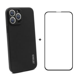 ENKAY Cover + vetro 3D Apple iPhone 13 Pro nero