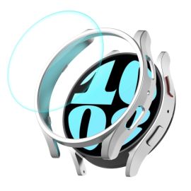 ENKAY PC FULL COVER Cover in plastica con vetro per Samsung Galaxy Watch 6 44mm argento