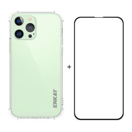 ENKAY Cover trasparente + vetro 3D Apple iPhone 13 Pro