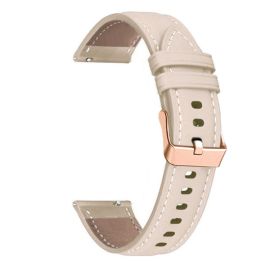 LEATHER Cinturino in pelle per Garmin Forerunner 265S / Forerunner 255S / Venu 2S beige
