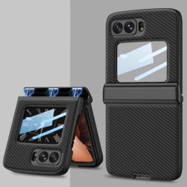 GKK MAGNETIC LEATHER Cover in plastica Motorola Razr 2022 5G CARBON