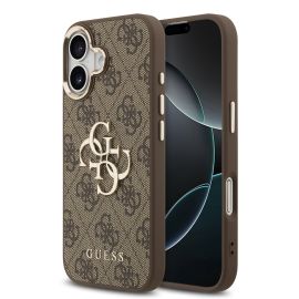 GUESS 4G METAL Custodia protettiva per Apple iPhone 17 BROWN