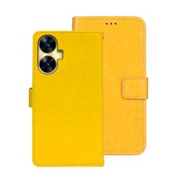 IDEWEI Custodia per portafoglio Realme C55 giallo