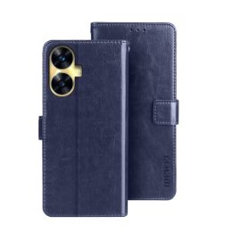 IDEWEI Custodia per portafoglio Realme C55 blu scuro
