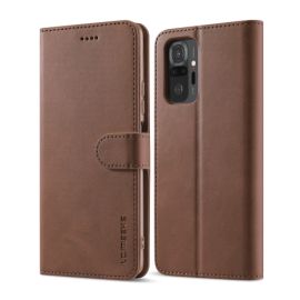 IMEEKE Custodia a portafoglio per Xiaomi Redmi 10 / Redmi 10 2022 marrone scuro