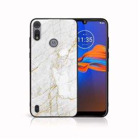 MY ART Cover in silicone Motorola Moto E6s WHITE STONE (011)