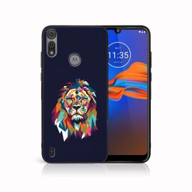 MY ART Cover in silicone Motorola Moto E6s LION (046)