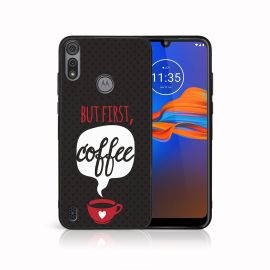 MY ART Cover in silicone Motorola Moto E6s COFFEE (056)