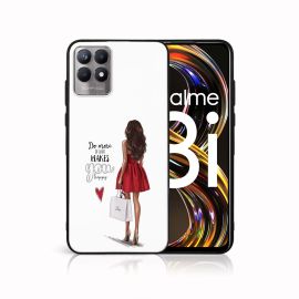 MY ART Custodia in silicone Realme 8i DRESS RED (137)