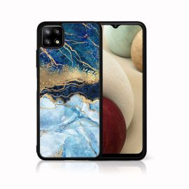 MY ART Cover in silicone Samsung Galaxy A22 5G BLUE MARBLE (143)