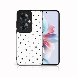MY ART Cover protettiva per Oppo Reno11 F 5G BLACK HEARTS (167)