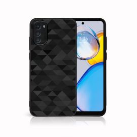 MY ART Calotta protettiva per Motorola Moto E32 / E32s BLACK TRIANGOLI (232)