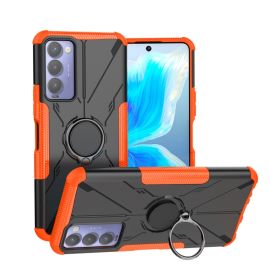 TENUTA Cover resistente con supporto Tecno Camon 18 arancione