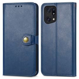 Custodia a portafoglio LEATHER BUCKLE Oppo X5 Pro blu