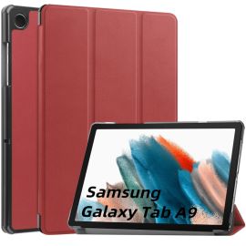 Cover flip in LEATHER Samsung Galaxy Tab A9 rossa