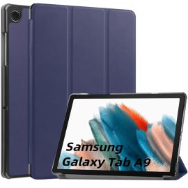 Cover Flip LEATHER Samsung Galaxy Tab A9 blu