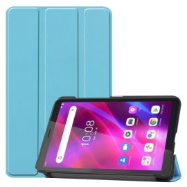 LEATHER Flip in PELLE per Lenovo Tab M7 3rd Gen azzurro