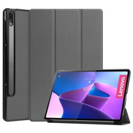 LEATHER ZaklÔpacà obal pre Lenovo Tab P12 Pro Ŕedý