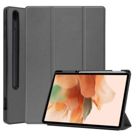 Custodia Flip LEATHER Samsung Galaxy Tab S8+ / S7+ / S7 FE grigia