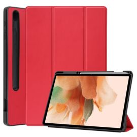 Custodia Flip LEATHER Samsung Galaxy Tab S8+ / S7+ / S7 FE rossa