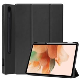 Custodia Flip LEATHER Samsung Galaxy Tab S8+ / S7+ / S7 FE nera