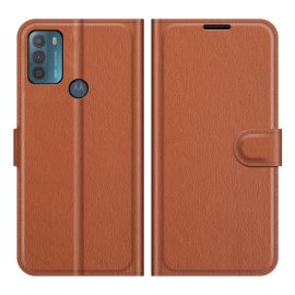 LITCHI Cover protettiva per Motorola Moto G50 marrone