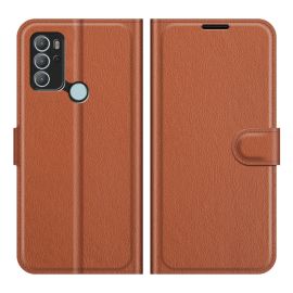 LITCHI Cover protettiva per Motorola Moto G60s marrone
