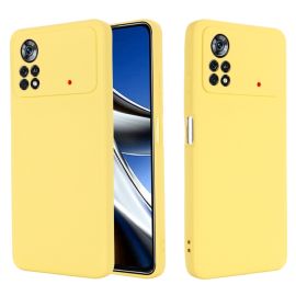 RUBBER Cover in gomma Xiaomi Poco X4 Pro 5G gialla