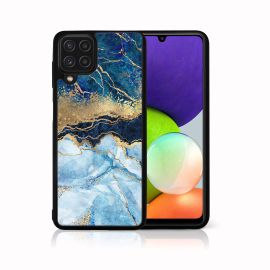 MY ART Cover in silicone Samsung Galaxy A22 BLUE MARBLE (141)